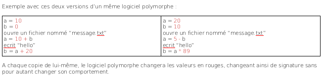 logiciel polymorphe