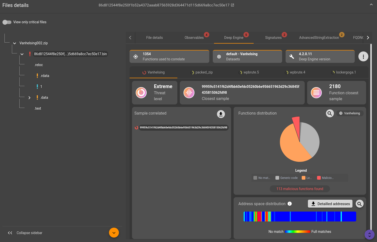 Analyse des samples dans GLIMPS Malware